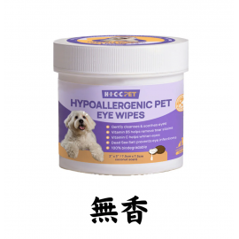 HICCPET 寵物淚痕潔眼紙 100片裝 - 無香（貓狗適用）
